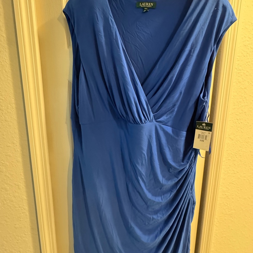 Ralph Lauren Asymmetrical Blue Dress